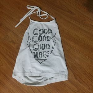 White Brandy Melville Halter Crop Top
